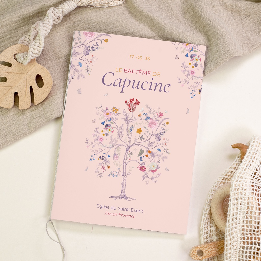 Livret de Messe Bapt&ecirc;me La douce floraison