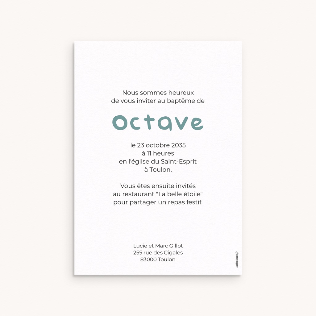 Faire-part de Bapt&ecirc;me Foi & Lumi&egrave;re pas cher