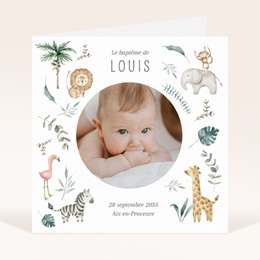 Faire-part de Bapt&ecirc;me B&eacute;ni dans la Nature