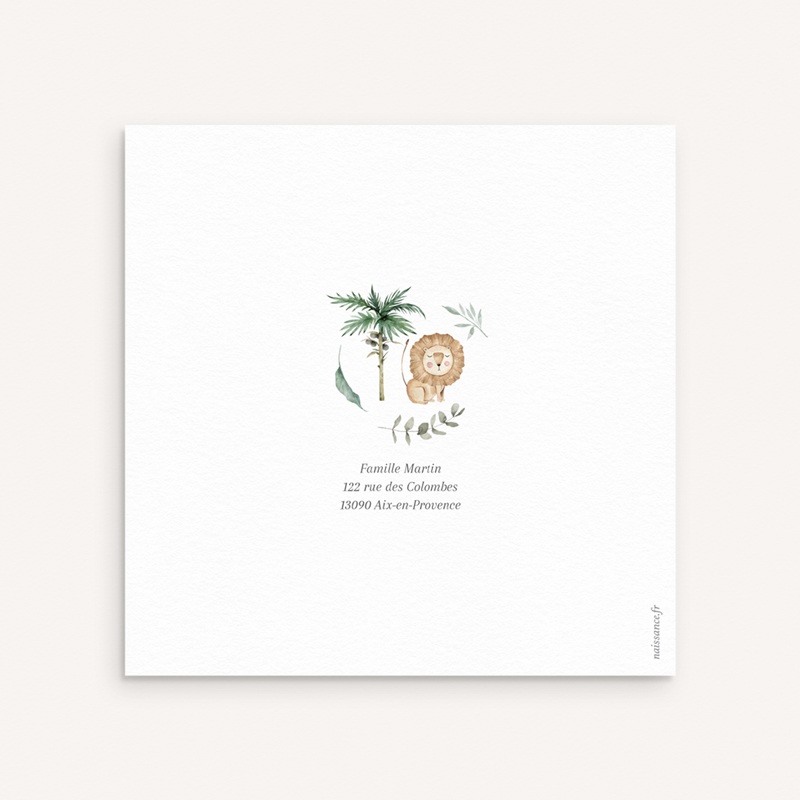 Faire-part de Bapt&ecirc;me B&eacute;ni dans la Nature