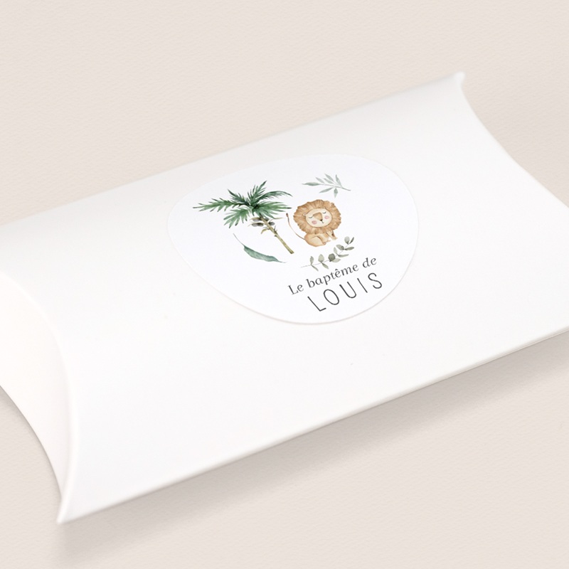 Sticker Enveloppe Bapt&ecirc;me B&eacute;ni dans la Nature