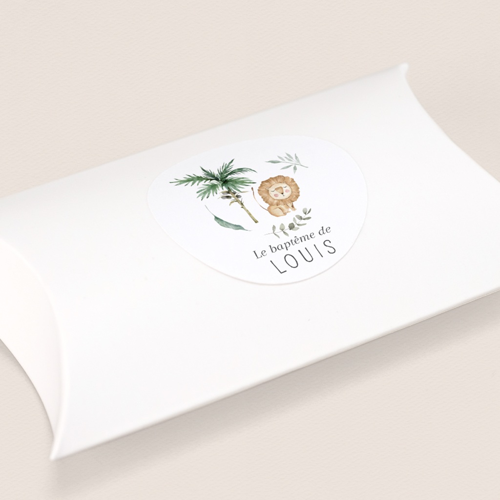 Sticker Enveloppe Bapt&ecirc;me B&eacute;ni dans la Nature