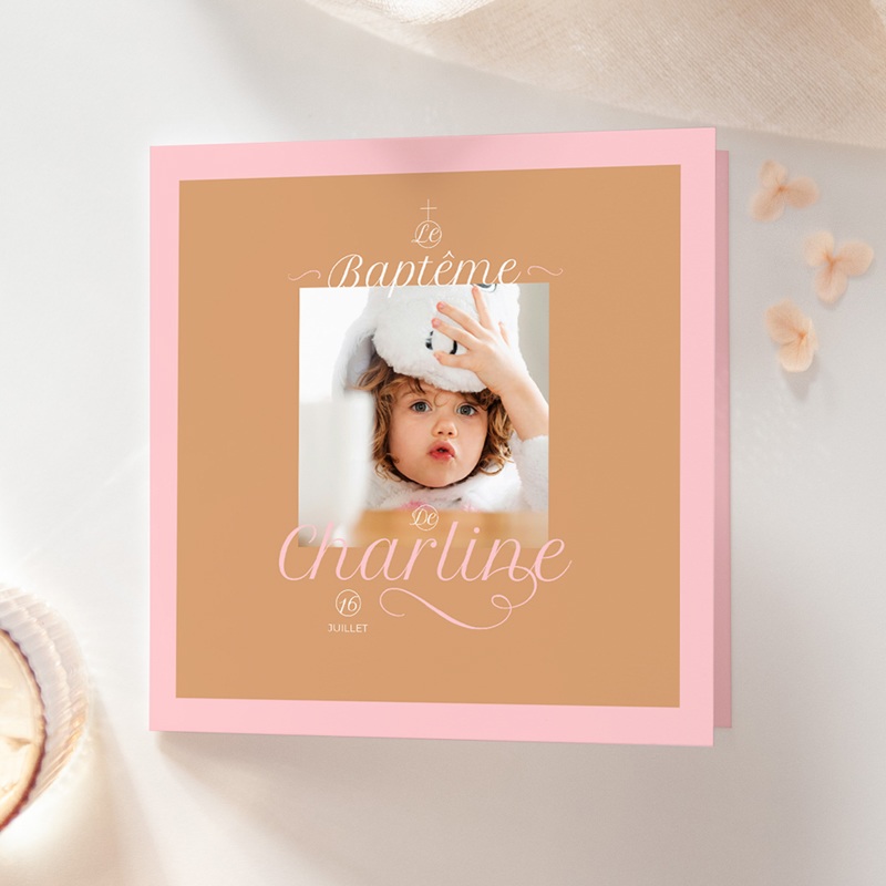 Faire-part de Bapt&ecirc;me Une vie nouvelle