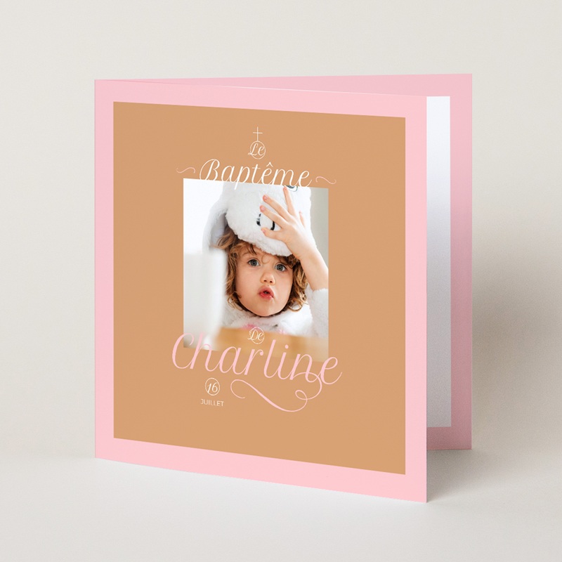 Faire-part de Bapt&ecirc;me Une vie nouvelle pas cher