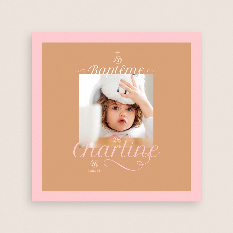 Faire-part de Bapt&ecirc;me Une vie nouvelle gratuit