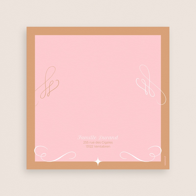 Faire-part de Bapt&ecirc;me Une vie nouvelle