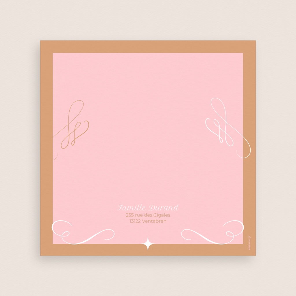 Faire-part de Bapt&ecirc;me Une vie nouvelle