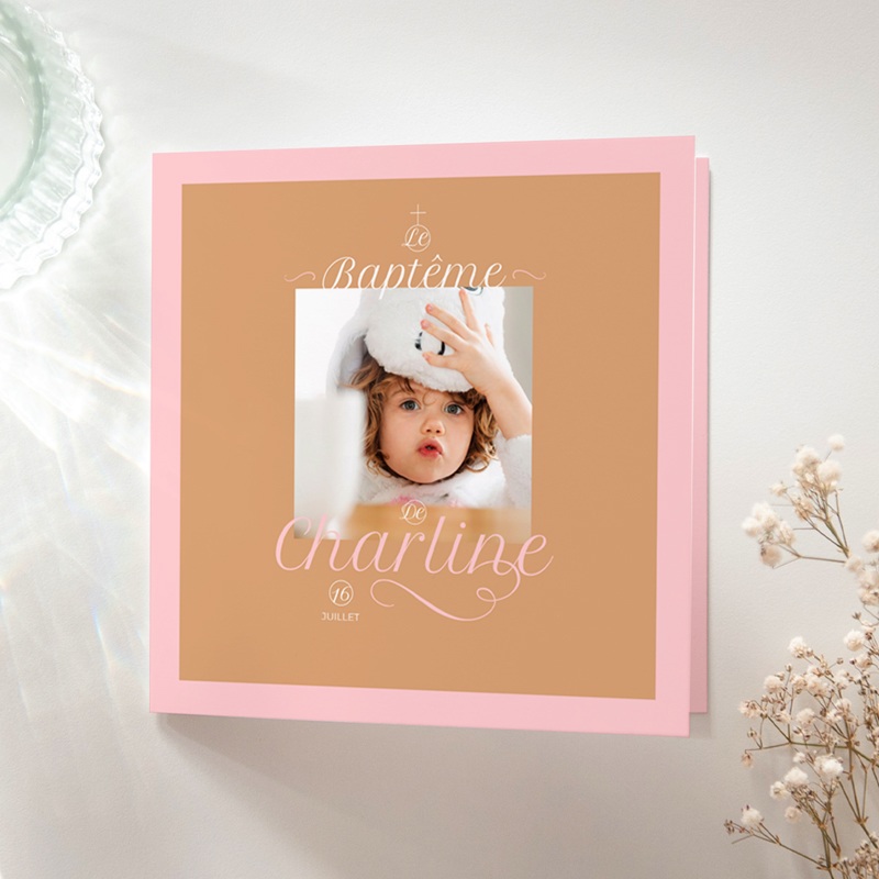 Faire-part de Bapt&ecirc;me Une vie nouvelle