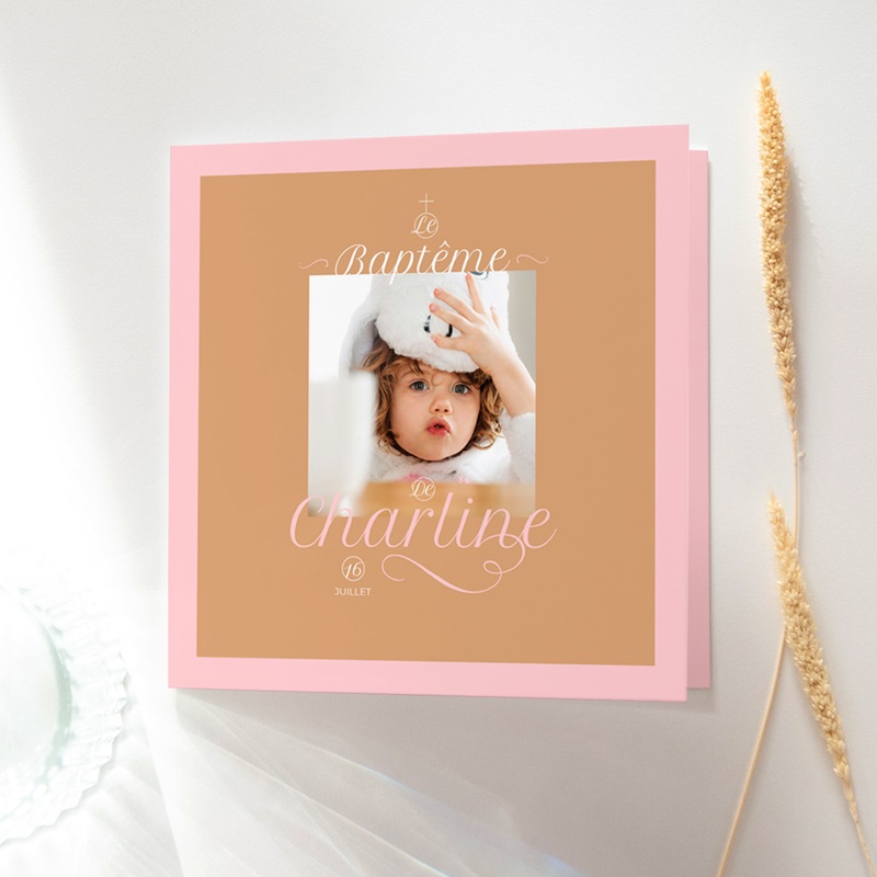 Faire-part de Bapt&ecirc;me Une vie nouvelle