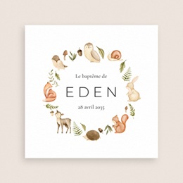 Faire-part de Bapt&ecirc;me Un Souffle de Nature gratuit