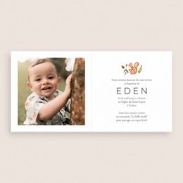 Faire-part de Bapt&ecirc;me Un Souffle de Nature