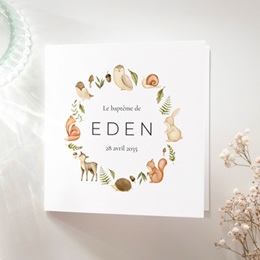 Faire-part de Bapt&ecirc;me Un Souffle de Nature