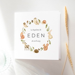 Faire-part de Bapt&ecirc;me Un Souffle de Nature