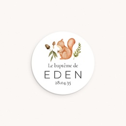 Sticker Enveloppe Bapt&ecirc;me Un Souffle de Nature