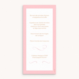 Menu de bapt&ecirc;me Une vie nouvelle pas cher