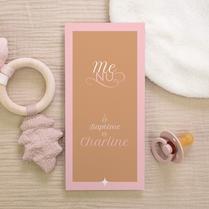 Menu de bapt&ecirc;me Une vie nouvelle gratuit