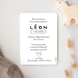 Faire-part de Bapt&ecirc;me Les Amis de la For&ecirc;t