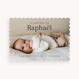 Faire-part de Bapt&ecirc;me Un Moment Pr&eacute;cieux