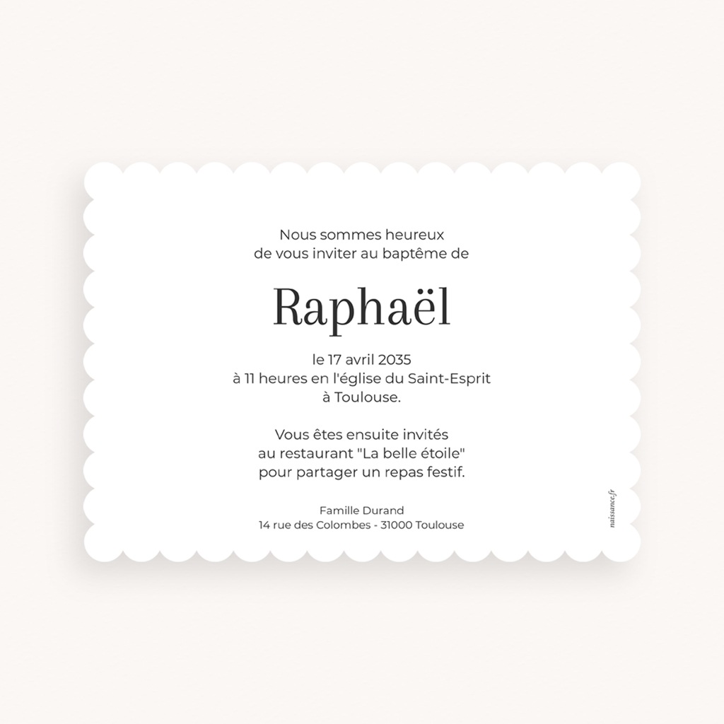 Faire-part de Bapt&ecirc;me Un Moment Pr&eacute;cieux pas cher