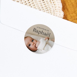 Sticker Enveloppe Bapt&ecirc;me Un Moment Pr&eacute;cieux gratuit