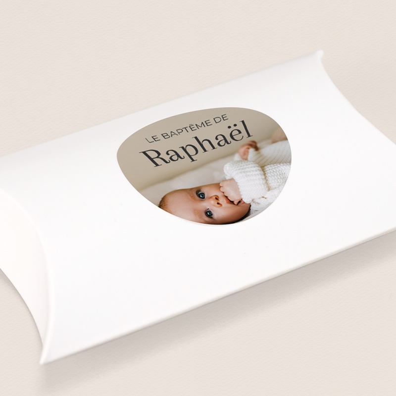 Sticker Enveloppe Bapt&ecirc;me Un Moment Pr&eacute;cieux