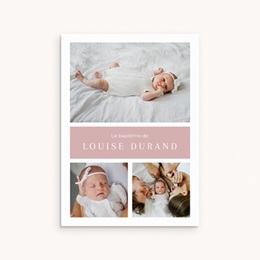 Faire-part de Bapt&ecirc;me Douce Lumi&egrave;re