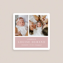 Faire-part de Bapt&ecirc;me Douce Lumi&egrave;re gratuit