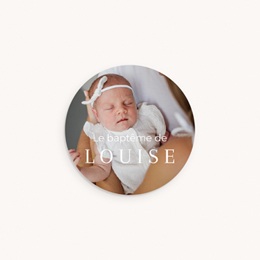 Sticker Enveloppe Bapt&ecirc;me Douce Lumi&egrave;re