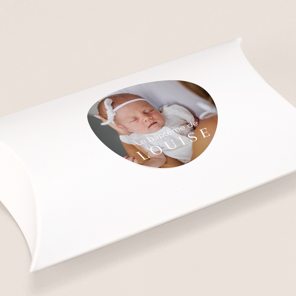 Sticker Enveloppe Bapt&ecirc;me Douce Lumi&egrave;re