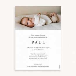 Faire-part de Bapt&ecirc;me Entrer dans la Lumi&egrave;re pas cher