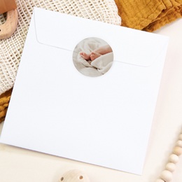 Sticker Enveloppe Bapt&ecirc;me Un C&oelig;ur qui Grandit pas cher