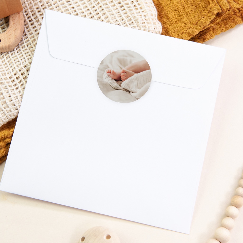 Sticker Enveloppe Bapt&ecirc;me Un C&oelig;ur qui Grandit pas cher