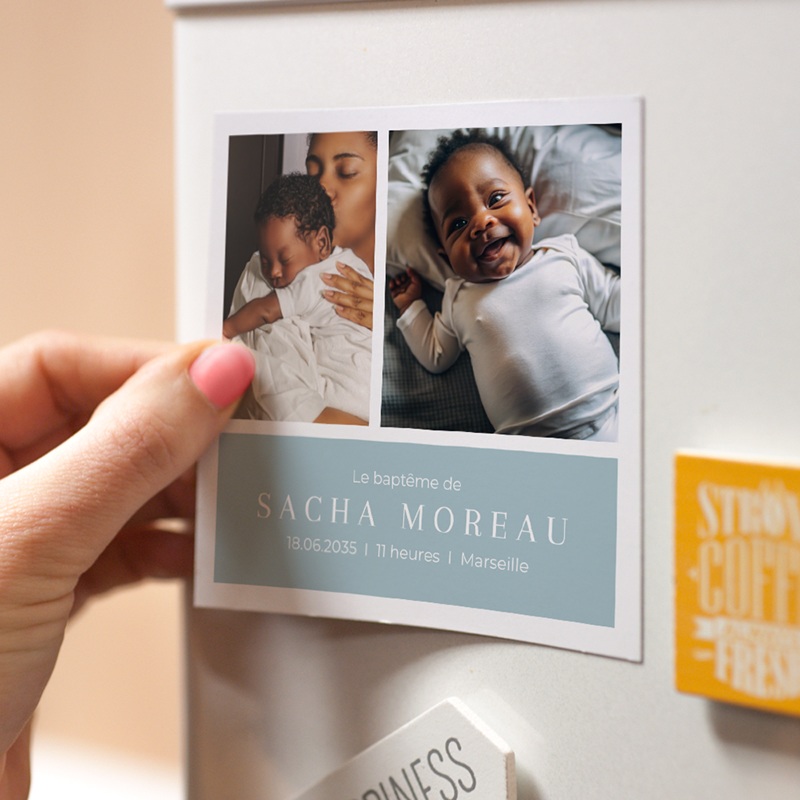 Faire-part de Bapt&ecirc;me Douce Lumi&egrave;re II