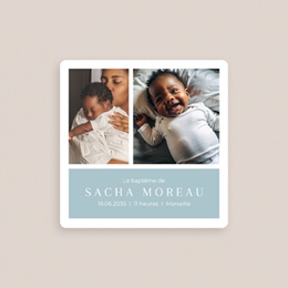 Faire-part de Bapt&ecirc;me Douce Lumi&egrave;re II gratuit