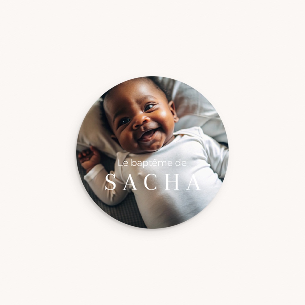 Sticker Enveloppe Bapt&ecirc;me Douce Lumi&egrave;re II