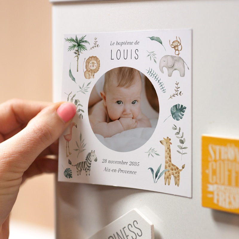 Faire-part de Bapt&ecirc;me B&eacute;ni dans la Nature