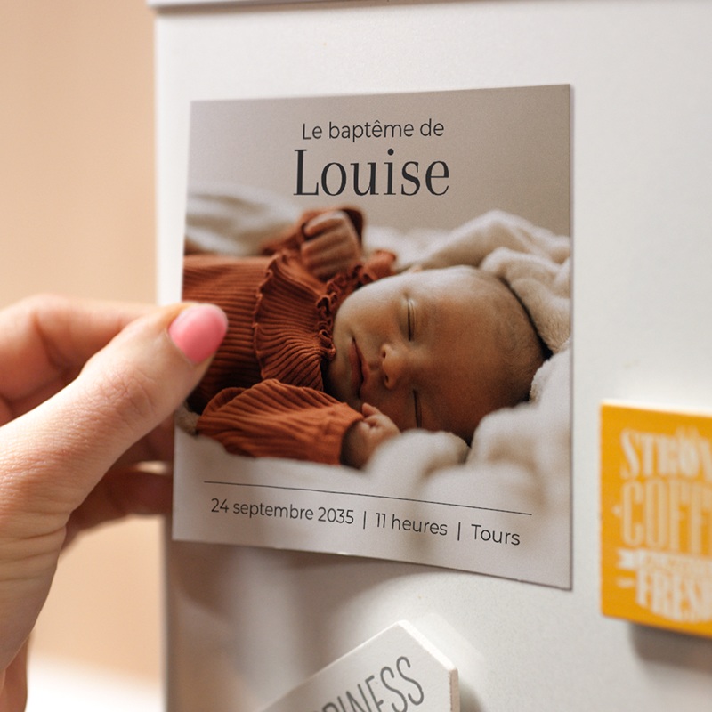 Faire-part de Bapt&ecirc;me Un Amour Infini