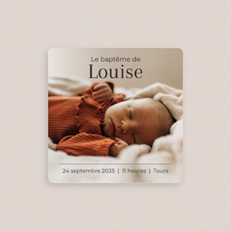 Faire-part de Bapt&ecirc;me Un Amour Infini gratuit