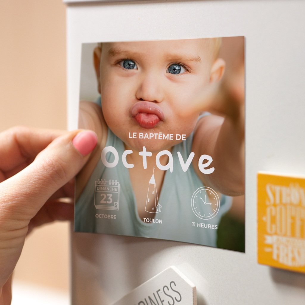 Faire-part de Bapt&ecirc;me Foi & Lumi&egrave;re