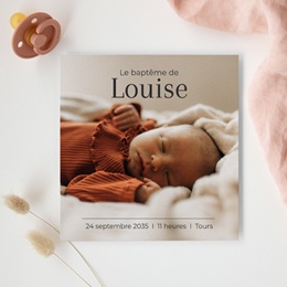 Faire-part de Baptême Un Amour Infini gratuit Faire-part de Baptême Un Amour Infini gratuit