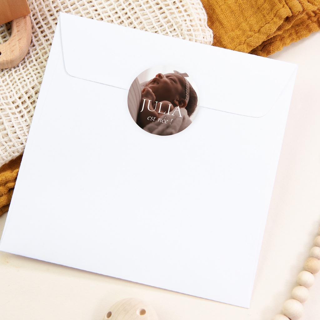 Sticker Enveloppe Naissance Tout en Amour pas cher