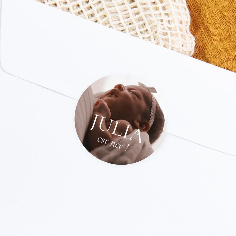 Sticker Enveloppe Naissance Tout en Amour gratuit