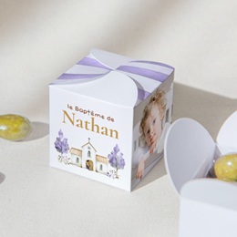 Bo&icirc;te &agrave; drag&eacute;es bapt&ecirc;me Nuages & Bapt&ecirc;me gratuit