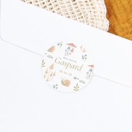 Sticker Enveloppe Naissance Sous-bois enchant&eacute; gratuit