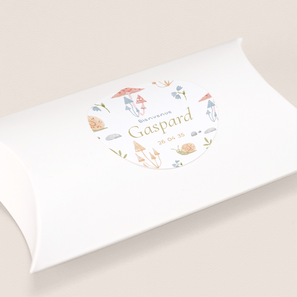 Sticker Enveloppe Naissance Sous-bois enchant&eacute;