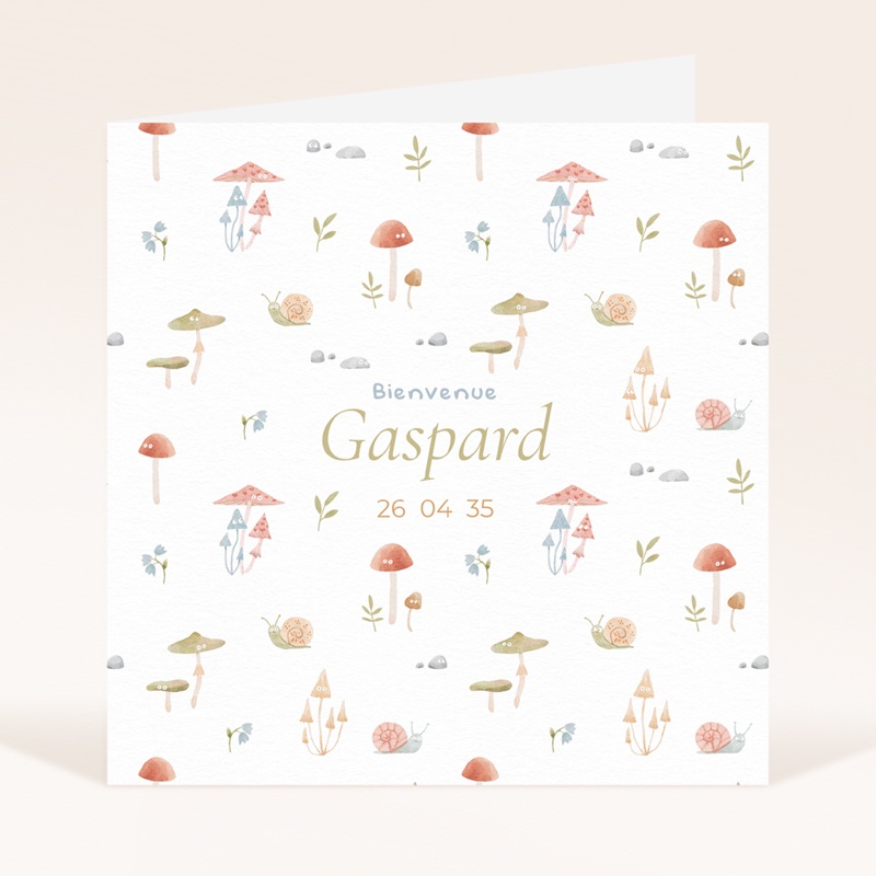 Faire-part de Naissance Sous-bois enchant&eacute;