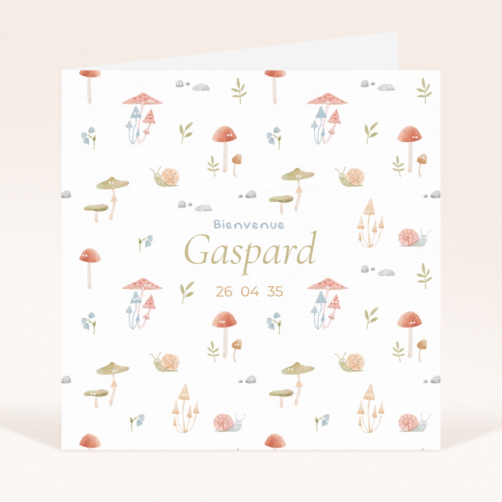 Faire-part de Naissance Sous-bois enchant&eacute;