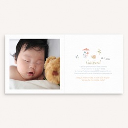 Faire-part de Naissance Sous-bois enchant&eacute; pas cher