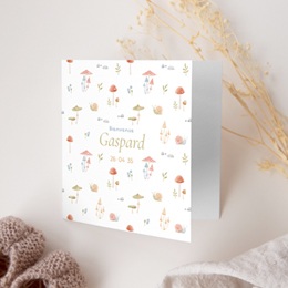 Faire-part de Naissance Sous-bois enchant&eacute; gratuit