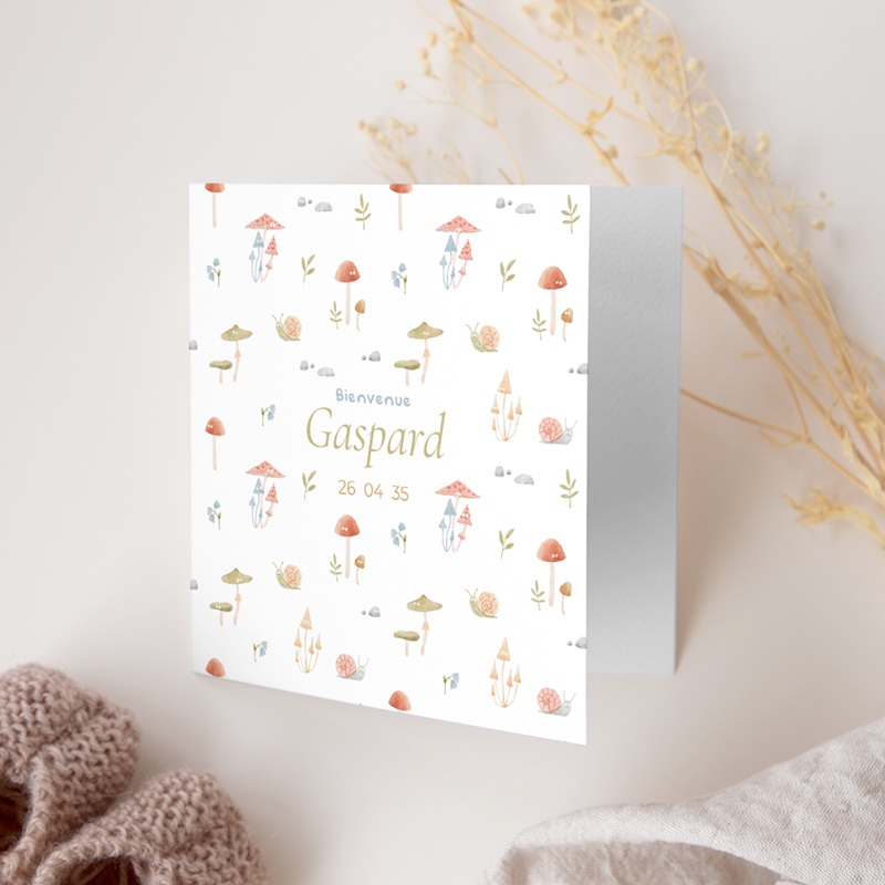 Faire-part de Naissance Sous-bois enchant&eacute; gratuit